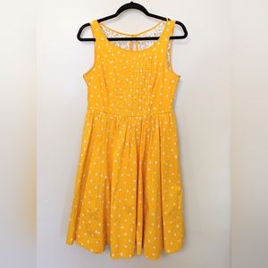 Anthropologie Moulinette Soeurs yellow polka dot sundress